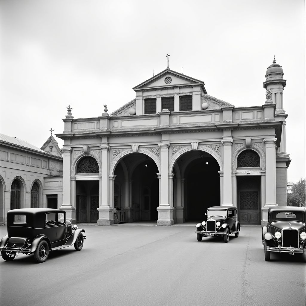 Foto histórica de primera estación YPF